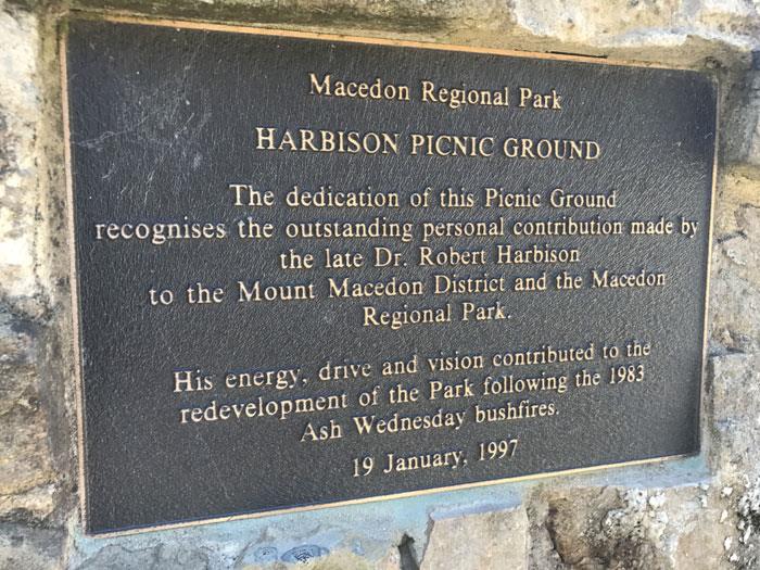 Plaque dedicated to Dr.Harbison