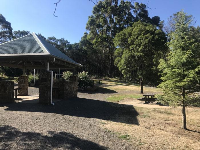 Picnic shelter at Harbison Picnic Ground